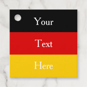German Flag Colors Black Red Gold Personalized Favor Tags