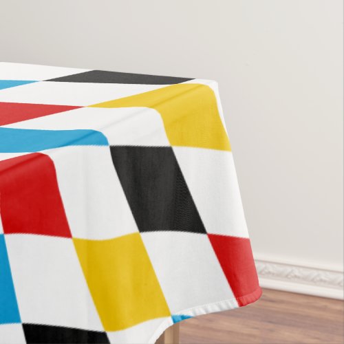 German Flag Colors Blue Diamonds Oktoberfest Tablecloth