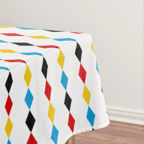 German Flag Colors Blue Diamonds Oktoberfest Tablecloth