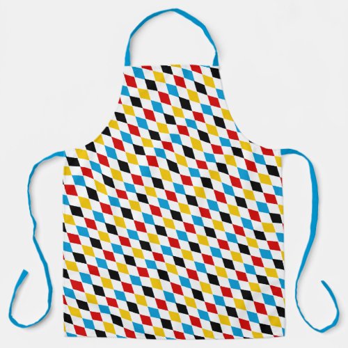 German Flag Colors Blue Lozenge Oktoberfest Apron