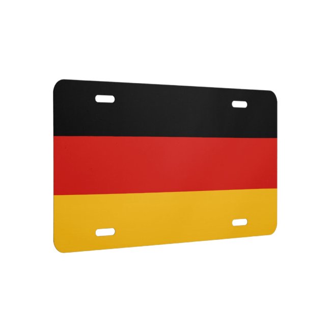 GERMAN FLAG COLORS LICENSE PLATE (Right)