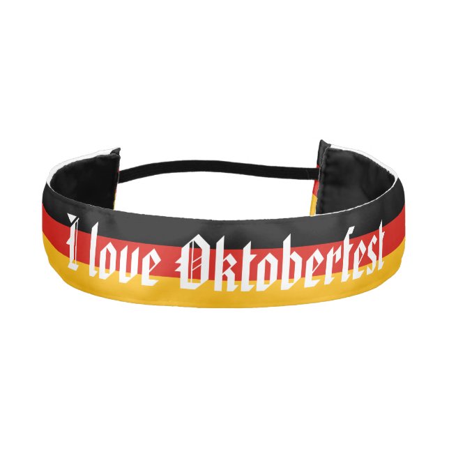 GERMAN FLAG COLORS + your ideas Athletic Headband (Front)