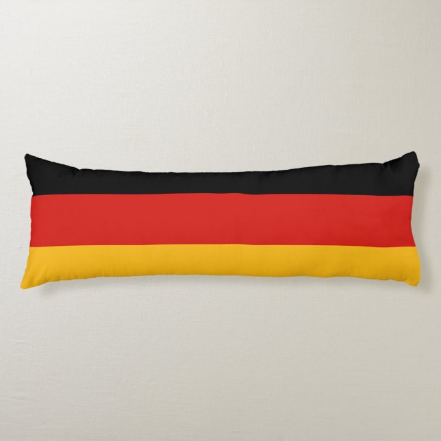 GERMAN FLAG COLORS + your ideas Body Pillow (Front)