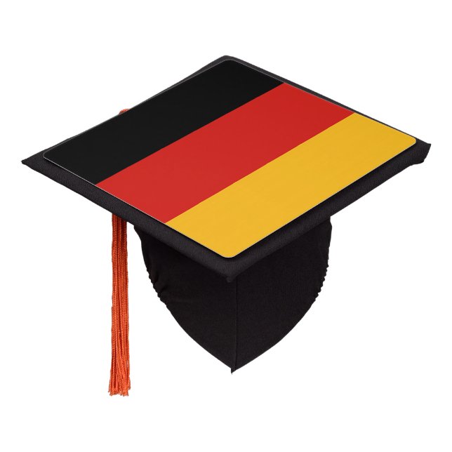 GERMAN FLAG COLORS + your ideas Graduation Cap Topper (Angled)