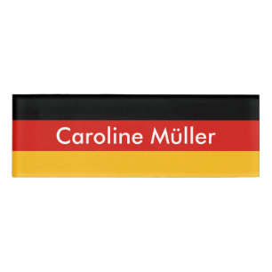 GERMAN FLAG COLORS + your ideas Name Tag