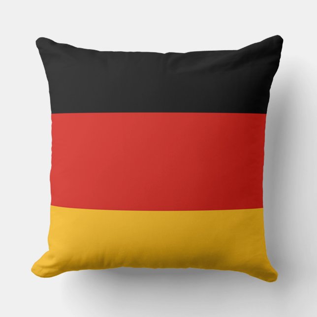 GERMAN FLAG COLORS + your ideas Throw Pillow (Front)