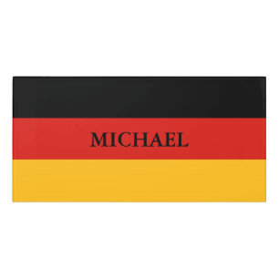 GERMAN FLAG COLORS + your Name Door Sign