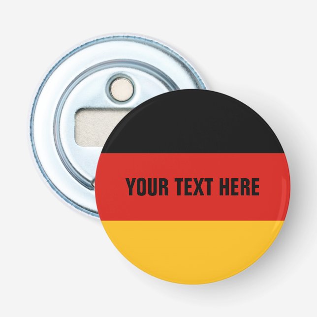 GERMAN FLAG COLORS + your text Bottle Opener (Front)