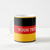 GERMAN FLAG COLORS + your text Coffee Mug (Front Left)