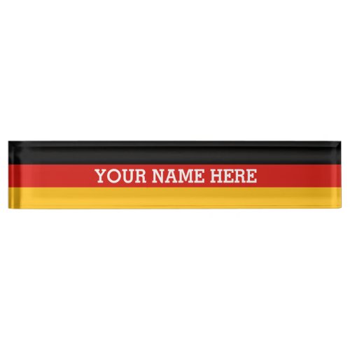 GERMAN FLAG COLORS  your text Desk Name Plate