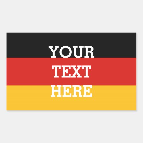 GERMAN FLAG COLORS  your text Rectangular Sticker