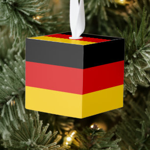 German flag cube ornament