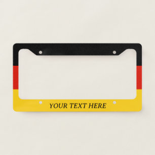 German flag custom car license plate frame