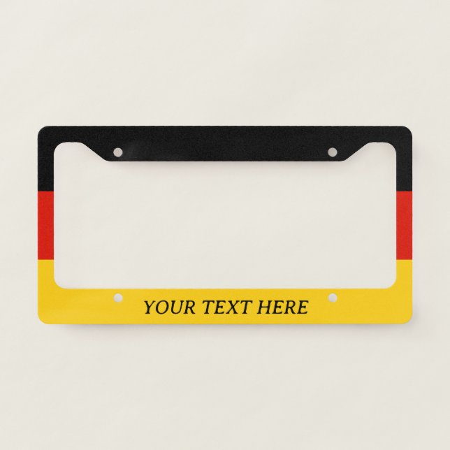 German flag custom car license plate frame (Front)