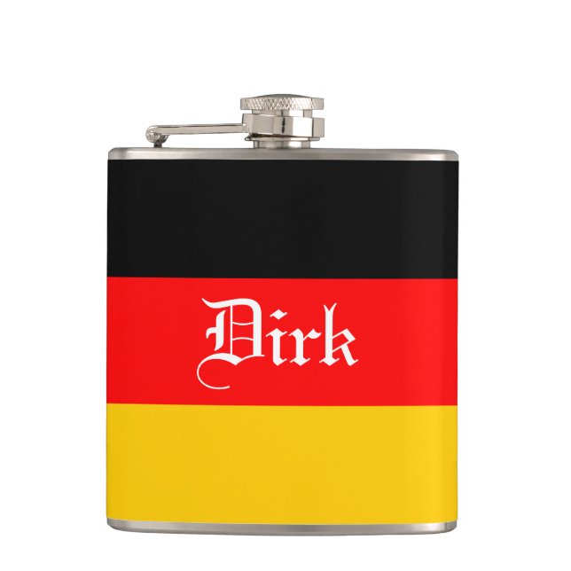 German Flag Custom Flask: Flask (Front)