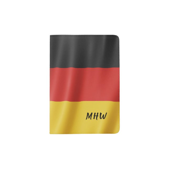 German Flag custom monogram passport cover (Front)
