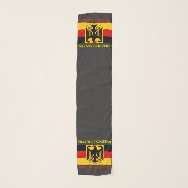 GERMAN FLAG CUSTOMIZE NAME LOGO RACING SCARF (Front)