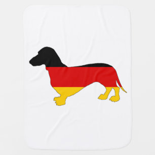 German Flag - Dachshund Swaddle Blanket