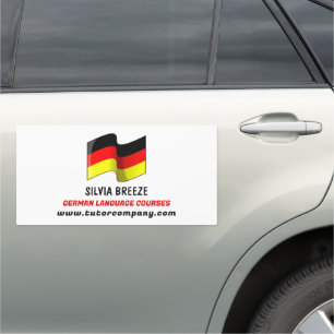 German Flag Design, German Language Tutor, Teacher Car Magnet