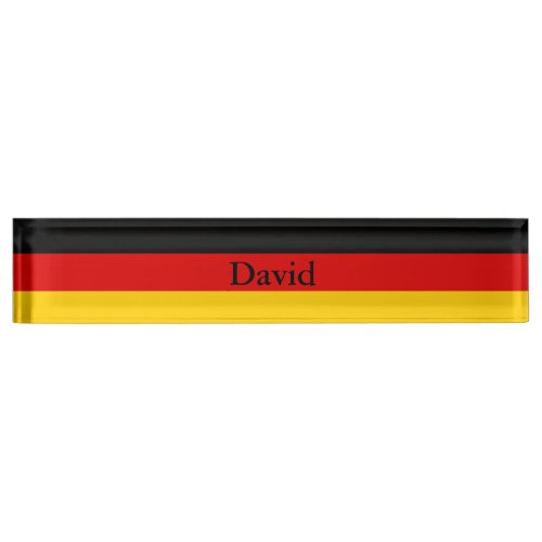 German Flag Desk Name Plate