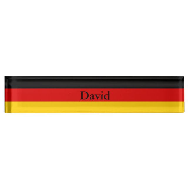 German Flag Desk Name Plate (Front)