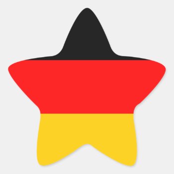 German Flag Deutsche Flagge Star Sticker by Classicville at Zazzle