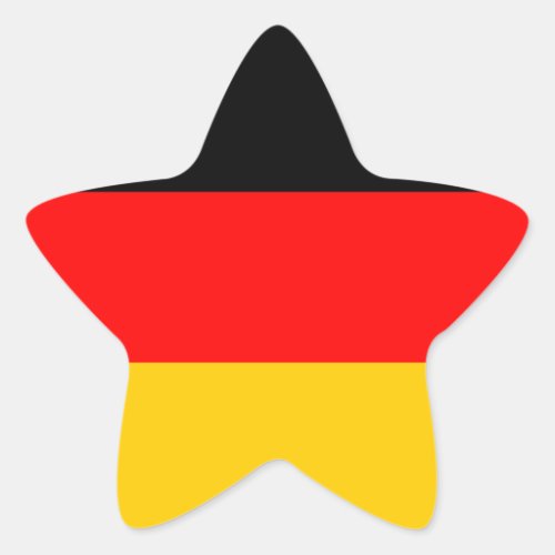 German Flag Deutsche Flagge Star Sticker