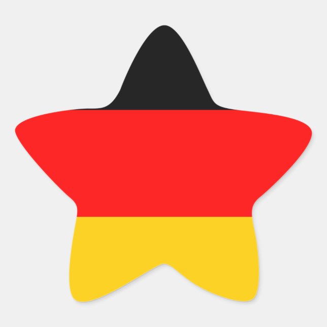 German Flag Deutsche Flagge Star Sticker (Front)