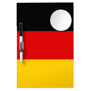 German flag dry erase board with mirror