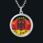 German flag eagle/Deutschland fur Immer/forever 3 Silver Plated Necklace<br><div class="desc">Customizeable: Can change font style,  size,  color,  position; add or remove text or images: chose another color,  style: Transfer to another product: For more  go to the following page: https://www.pinterest.com/ruannayoder/</div>