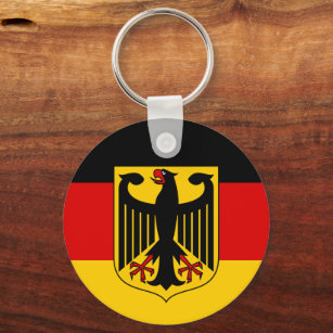 German flag & Eagle Emblem, Germany / sports fan Keychain