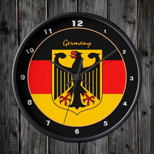 German Flag Eagle  Germany fashion design clock
