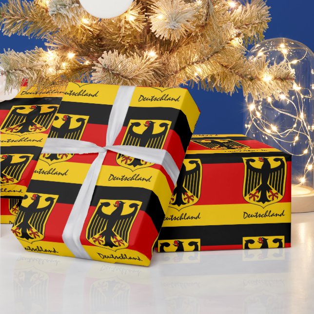 German Flag, Eagle & Germany gifts /sports fans Wrapping Paper (Holidays)