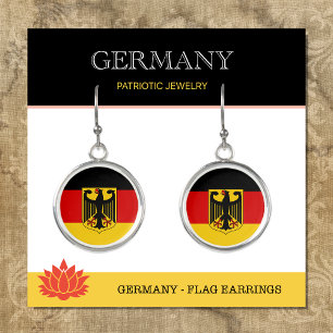 German flag Earrings, fashion, Deutschland Earrings