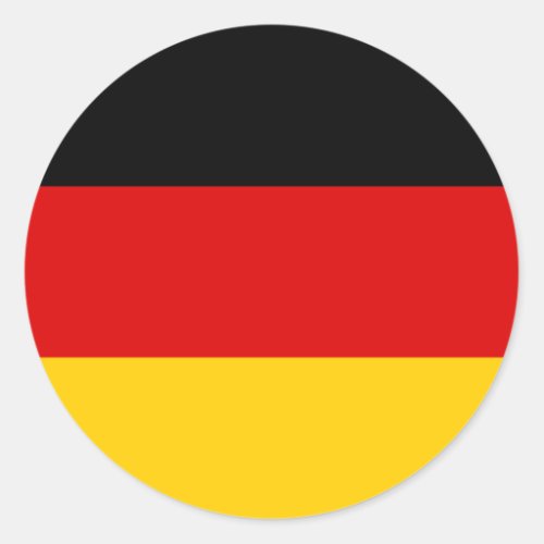German Flag Flag of Germany Classic Round Sticker
