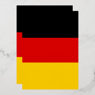 German flag foil invitation