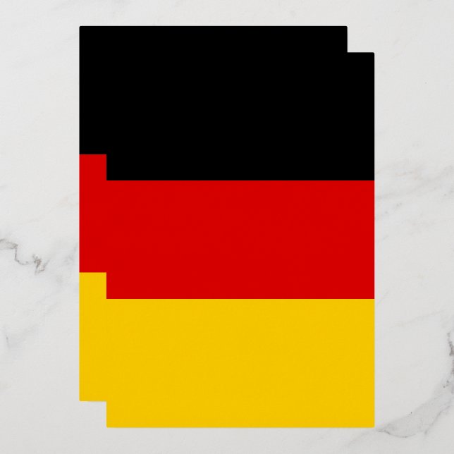German flag foil invitation (Front/Back)