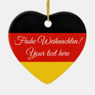 German flag Frohe Weihnachten Christmas ornament