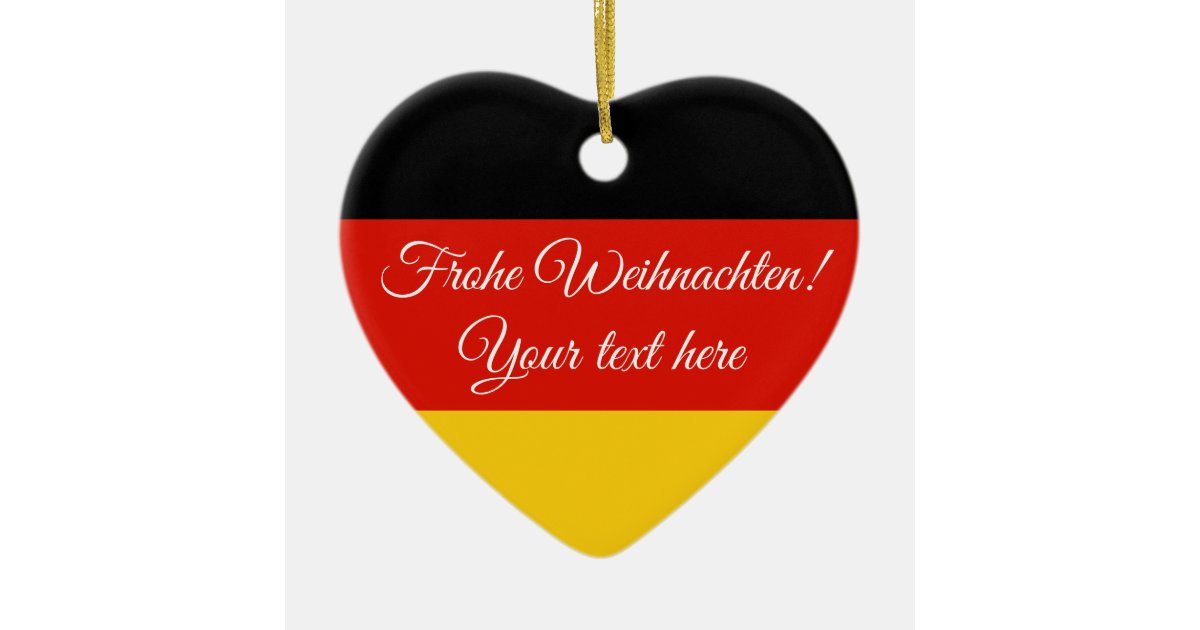 German flag Frohe Weihnachten Christmas ornament | Zazzle.com