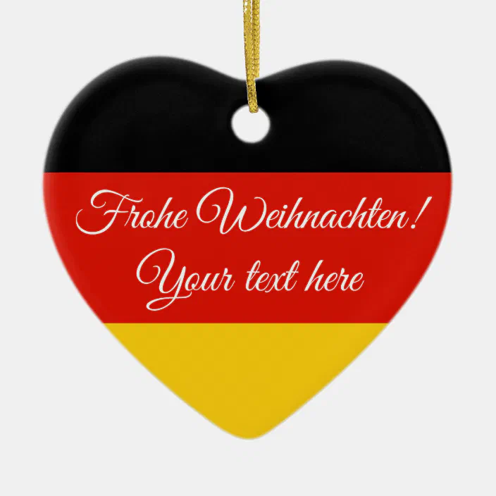 German Flag Frohe Weihnachten Christmas Ornament Zazzle Com