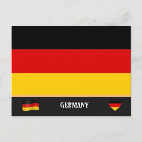 German Flag  German country travel  Germany Postcard