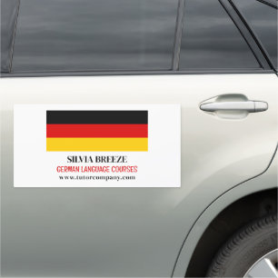 German Flag, German Language Tutor, Teacher Car Magnet