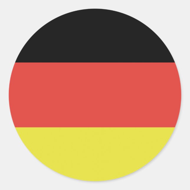 German Flag Germany Flag Classic Round Sticker (Front)
