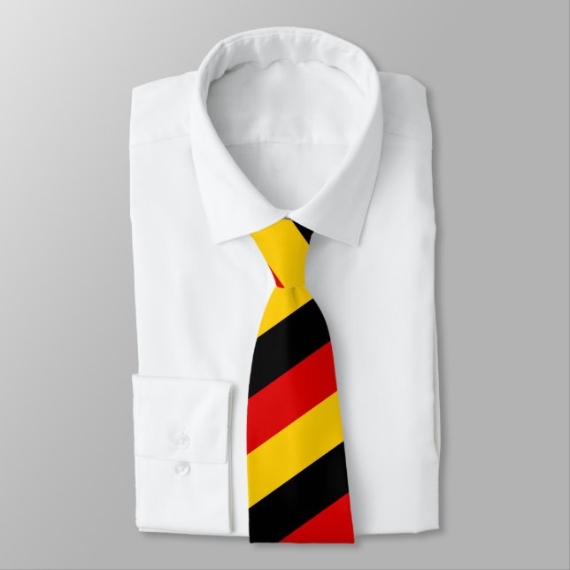 German Flag & Germany travel, holiday /sport fans Neck Tie (Tied)