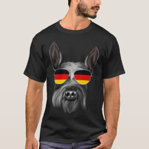 German Flag Giant Schnauzer Dog Germany Pocket T-Shirt