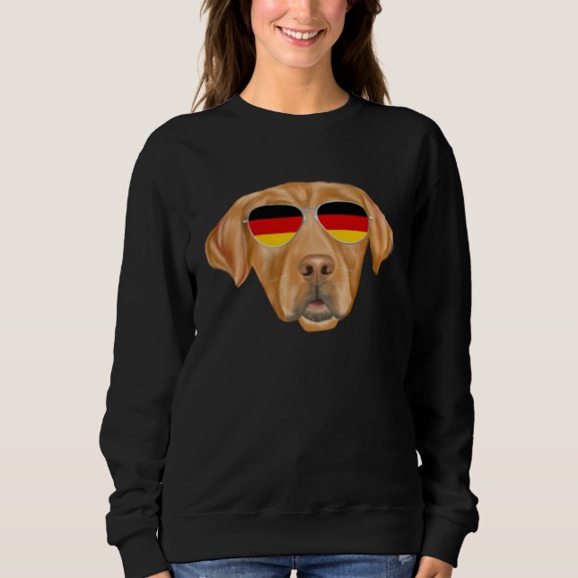 German Flag Golden Retriever Dog Germany Pocket Sweatshirt (Front)