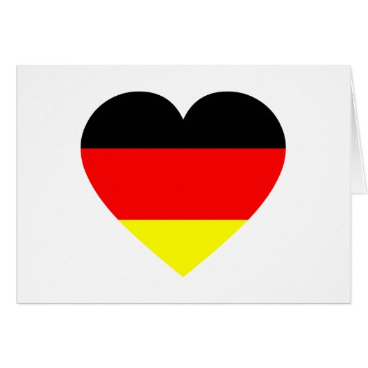 German Flag Heart Cards (Front Horizontal)
