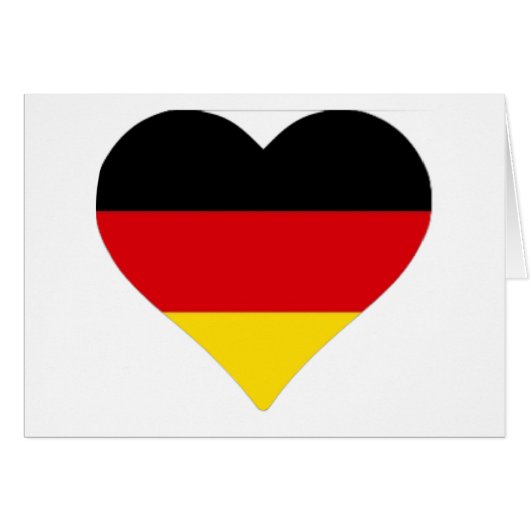 German Flag Heart Cards (Front Horizontal)