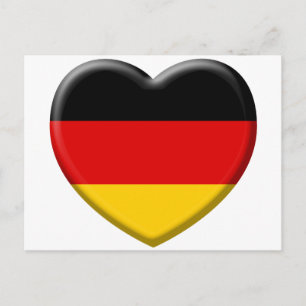 German flag heart I love Germany Postcard