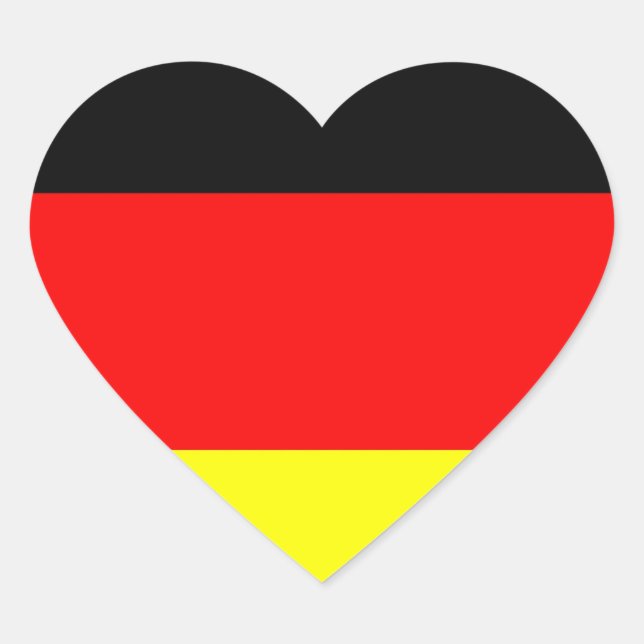 German Flag Heart Sticker (Front)
